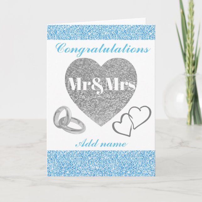 Personalisierte hübsche Glückwünsche an mr&mrs car Karte (Vorderseite)