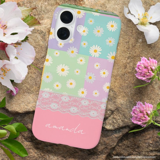 Personalisierte hübsche, gürtelfarbene, rosa blaue Case-Mate iPhone hülle (Von Creator hochgeladen)