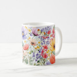 Personalisierte Hübsche Sommer-Blume Kaffeetasse