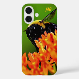 Personalisierte Hummel auf Blume iPhone Case