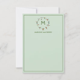 Personalisierte Hummingbird-Karte Dankeskarte