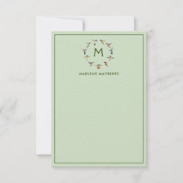 Personalisierte Hummingbird-Karte Dankeskarte
