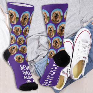 Personalisierte Hund-Foto-Socken "Hund nie allein" Socken