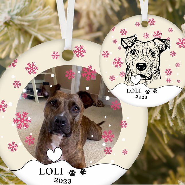 Personalisierte-Hund- Zeichn Keramik Ornament (Von Creator hochgeladen)