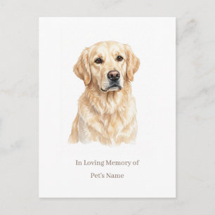 Personalisierte Hunde-Gedenkpostkarte mit editierb Postkarte