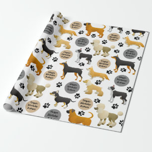 Personalisierte Hunde Geschenkpapier