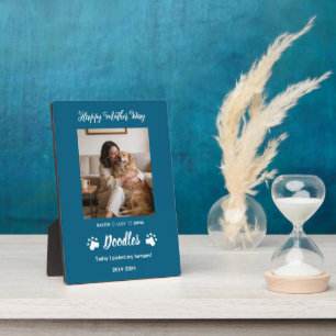 Personalisierte Hunde-Mama mit individuellem Namen Fotoplatte