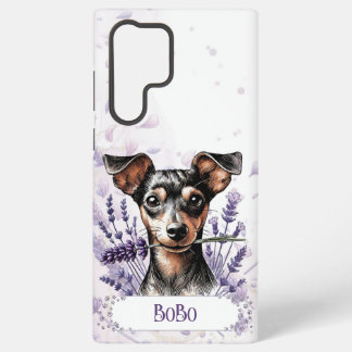 Personalisierte Hunde-Phone-Hülle – Min Pin Samsung Galaxy Hülle