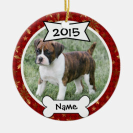 Personalisierte HundeFoto-Verzierung Keramik Ornament