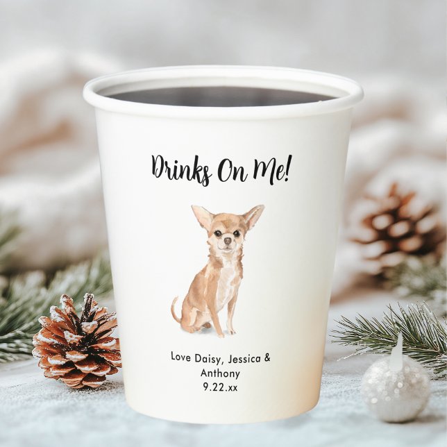 Personalisierte Hundehochzeit Pappbecher (Von Creator hochgeladen)