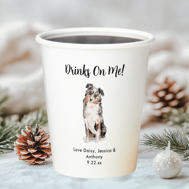 Personalisierte Hundehochzeit Pappbecher (Von Creator hochgeladen)