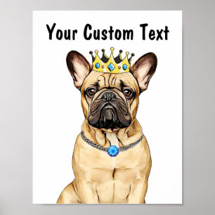 Personalisierte Hundelandkunst Bull Dog Poster