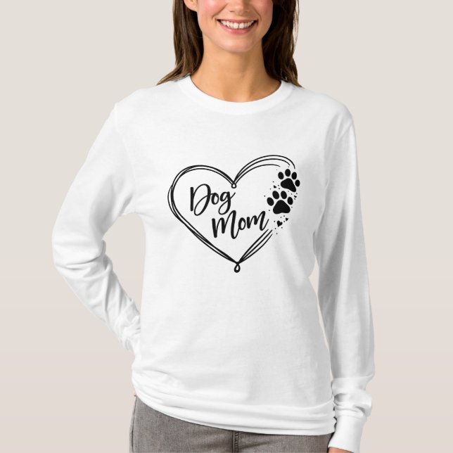 Personalisierte Hundemutter – Benutzerdefinierter  T-Shirt (Vorderseite)