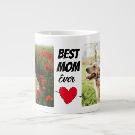 Personalisierte Hundemutter, zwei Fotos Jumbo-Tasse