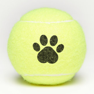 Personalisierte Hundename Pfote Tennisbälle