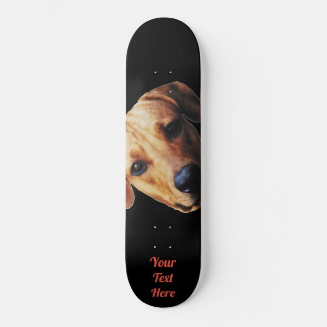 Personalisierte Hundewand auf Skateboard (Vorderseite)