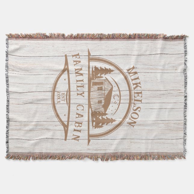 Personalisierte Hütte aus Weißholz Decke (Vorderseite)