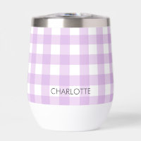 Personalisierte Hütte Lavender Lilac Gingham Karie