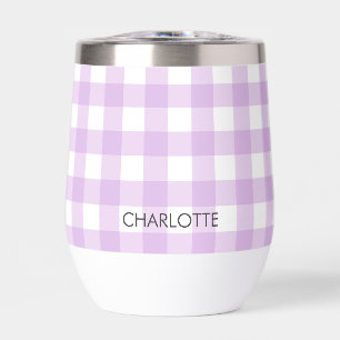 Personalisierte Hütte Lavender Lilac Gingham Karie