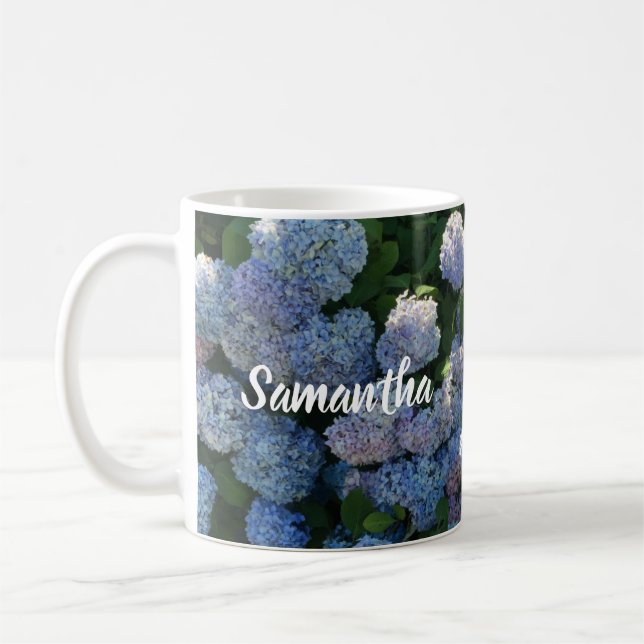 Personalisierte Hydrangea-Kaffee-Tasse Kaffeetasse (Links)