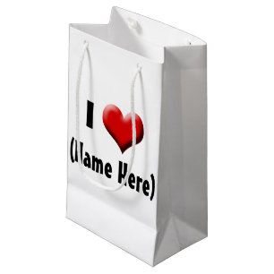 Personalisierte i-Liebe… NamensValentinstag Kleine Geschenktüte