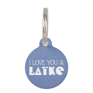 Personalisierte i-Liebe Sie ein Latke Chanukka Haustiermarke
