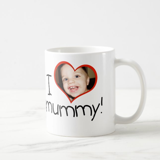 Personalisierte "ich *heart* Mama" Tasse (Rechts)