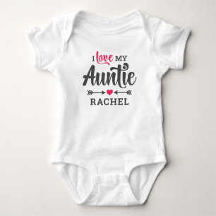 Personalisierte Ich liebe meine Tante Baby Strampler