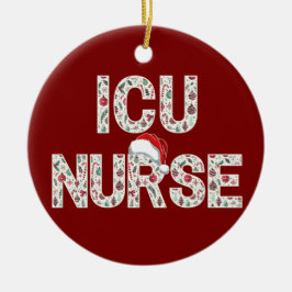 Personalisierte ICU Nurse Gemustert Trendy Keramik Ornament