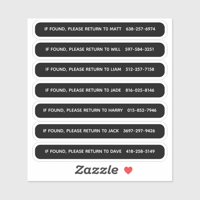 Personalisierte Identifizierung des Pickleball-Pad Aufkleber (Blatt)