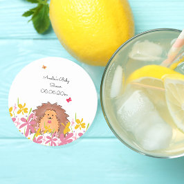 Personalisierte Igel Kinderdusche Untersetzer