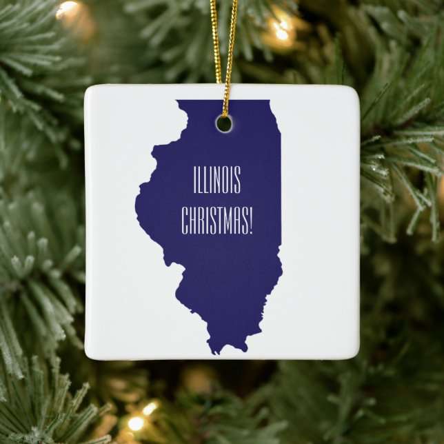 Personalisierte Illinois Weihnachtsschmuck (Baum)