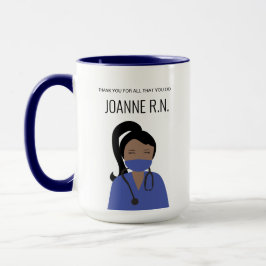 Personalisierte Illustration Danke, Nurse Tasse