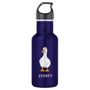 Personalisierte Illustration des weißen Herzens Edelstahlflasche