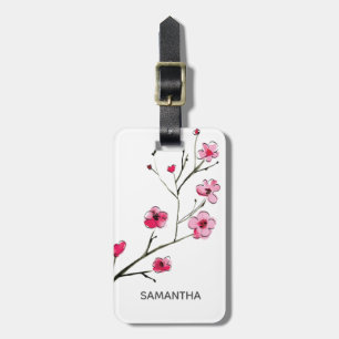 Personalisierte Illustration von Cherry Blossom Gepäckanhänger