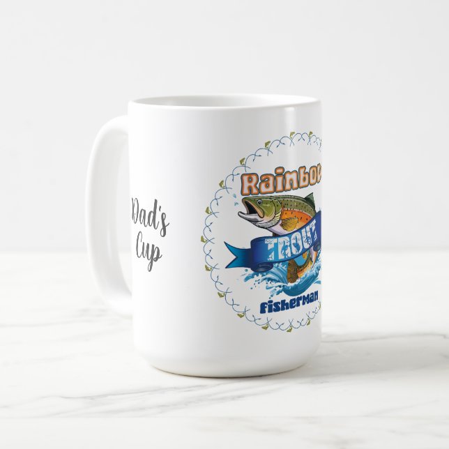 Personalisierte Illustration zum Regenbogenforelle Kaffeetasse (Vorderseite Links)