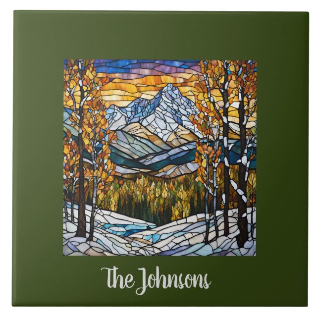 Personalisierte Imitate Festgelegene Glasgebirgsla Fliese (Vorderseite)
