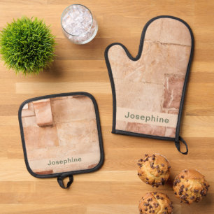 Personalisierte Imitate Gestaltungselemente Ofenhandschuh & Topflappen-Set