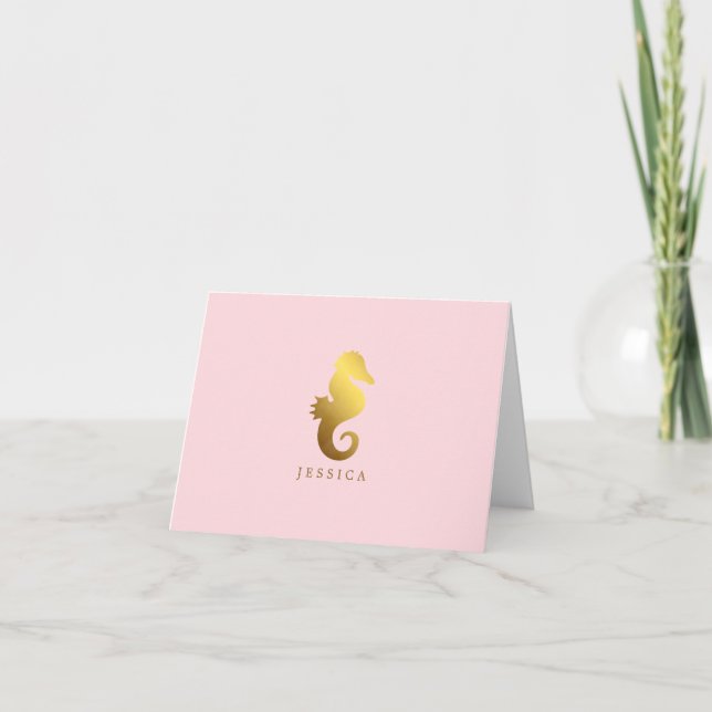 Personalisierte Imitate Gold Foil Seepferd (Vorderseite)