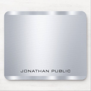 Personalisierte Imitate Silver Metallic Look Templ Mousepad