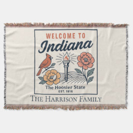 Personalisierte Indiana-Wurfdecke Decke