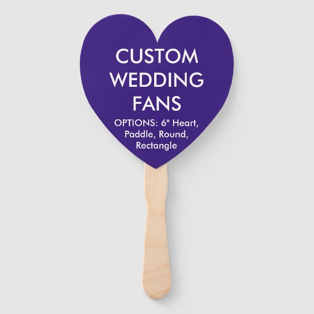 Personalisierte INDIGO HERZWANDFANS Fächer (Vorderseite)