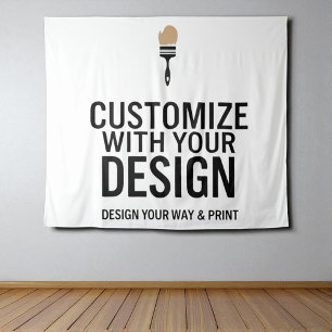 Personalisierte individuelle 104x88" Firmen- Wandteppich