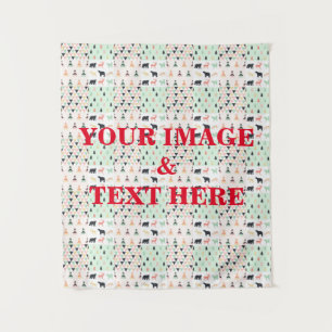 Personalisierte Individuelle Eigenes Foto & Text W Wandteppich