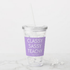 Personalisierte individuelle lila Geschenkidee für Acryltrinkbecher