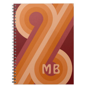 Personalisierte individuelle orange dunkelrote Ret Notizblock