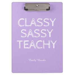 Personalisierte individuelle violette Geschenkidee Klemmbrett
