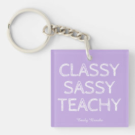 Personalisierte individuelle violette Geschenkidee Schlüsselanhänger