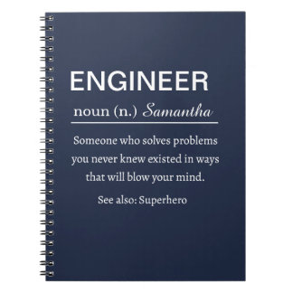Personalisierte Ingenieur-Definition Notizblock
