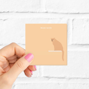 Personalisierte Ingwerkatze Orange Klebezettel Post-it Klebezettel